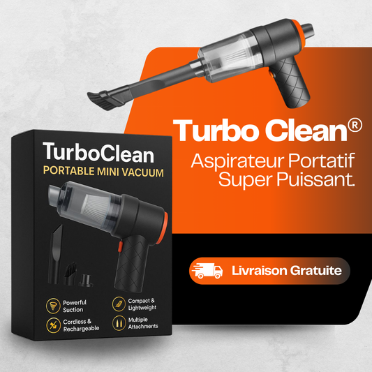 TurboClean® – Mini Aspirateur Sans Fil Haute Performance