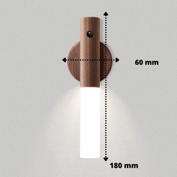 Houtlamp, met bewegingssensor