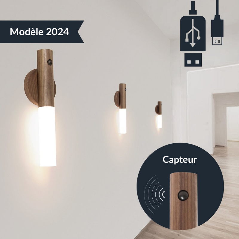 Woodlamp, avec capteur de mouvement