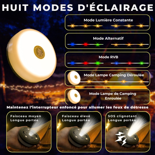 Alles-in-één uitschuifbare lampen