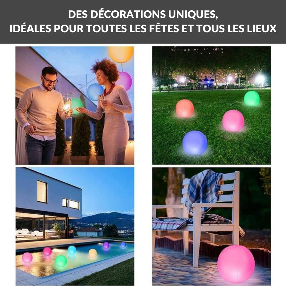 LumiBalle, étanche avec lumière LED intégrée