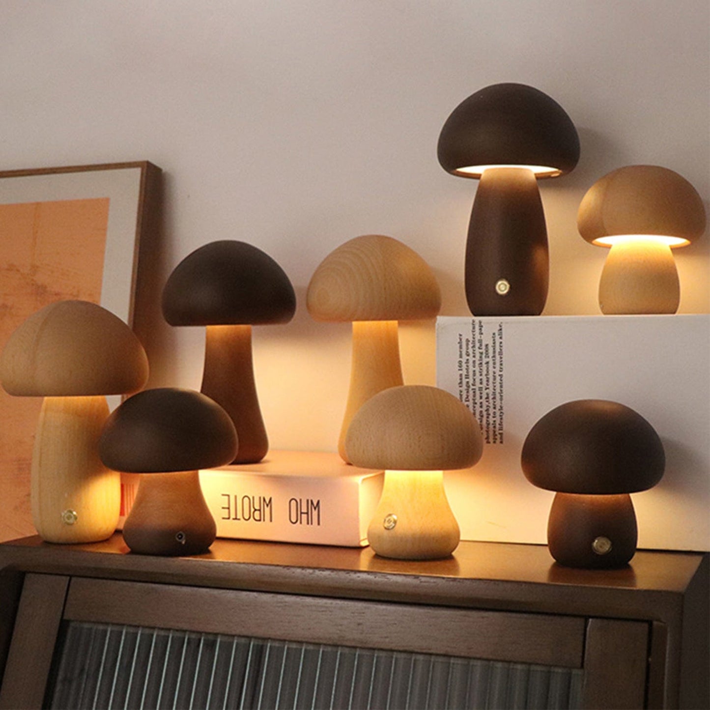 Champi'Lampe en Bois